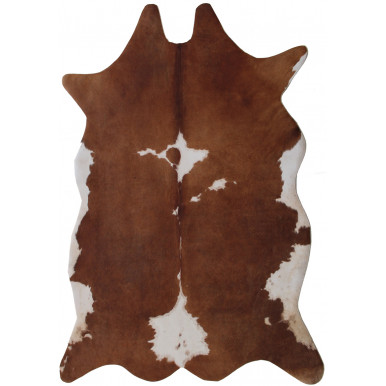 Cowhide modern rug living room and bedroom dappled brown, white