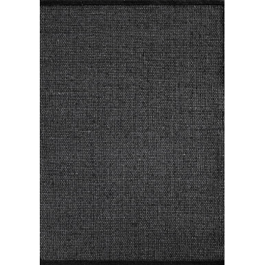 Glam 100% black cotton runner rug