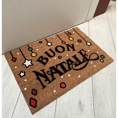 Decorative Christmas doormat 60x40 cm with Merry Christmas writing