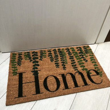 Zerbino decorativo "Home" con piante verdi cm. 70x40